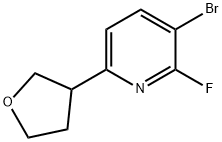 3-Bromo-2-fluoro-6-(oxolan-3-yl)pyridine Struktur