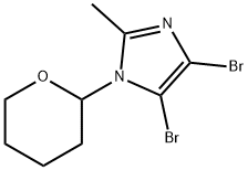 4,5-Dibromo-1-(oxan-2-yl)-2-methyl-1H-imidazole Struktur