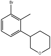 2-Methyl-3-(oxan-3-yl)bromobenzene Struktur