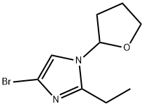 4-Bromo-1-(2-tetrahydrofuranyl)-2-ethylimidazole Struktur