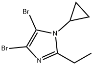 4,5-Dibromo-1-cyclopropyl-2-ethyl-1H-imidazole Struktur