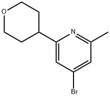 4-Bromo-2-methyl-6-(oxan-4-yl)pyridine Struktur