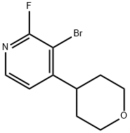 2-Fluoro-3-bromo-4-(oxan-4-yl)pyridine Struktur