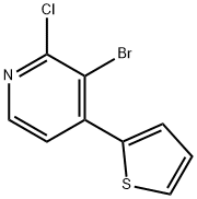 3-Bromo-4-(2-thienyl)-2-chloropyridine Struktur