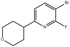 3-Bromo-2-fluoro-6-(oxan-4-yl)pyridine Struktur