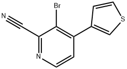 3-Bromo-4-(3-thienyl)-2-pyridinecarbonitrile Struktur