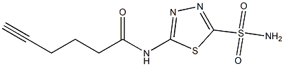 N-(5-sulfamoyl-1,3,4-thiadiazol-2-yl)hex-5-ynamide Struktur