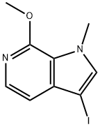 3-Iodo-7-methoxy-1-methyl-1H-pyrrolo[2,3-c]pyridine Struktur