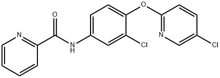 N-[3-Chloro-4-[(5-chloro-2-pyridinyl)oxy]phenyl]-2-pyridinecarboxamide Struktur