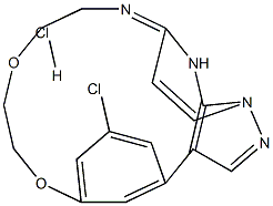 6-Chloro-10,11,14,17-tetrahydro-13H-1,16-etheno-4,8-metheno-1H-pyrazolo[3,4-g][1,14,4,6]dioxadiazacyclohexadecine hydrochloride Struktur