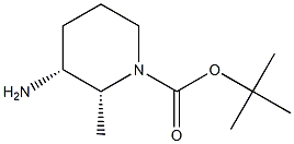 tert-butyl (2R,3R)-3-amino-2-methylpiperidine-1-carboxylate Struktur