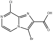 Imidazo[1,2-a]pyrazine-2-carboxylic acid, 3-bromo-8-chloro- Struktur