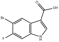 5-bromo-6-fluoro-1H-indole-3-carboxylic acid Struktur