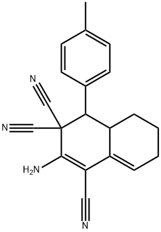 2-amino-4-(4-methylphenyl)-4a,5,6,7-tetrahydro-1,3,3(4H)-naphthalenetricarbonitrile Struktur