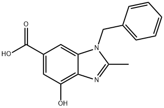 1-BENZYL-4-HYDROXY-2-METHYL-1H-BENZO[D]IMIDAZOLE-6-CARBOXYLIC ACID 結(jié)構(gòu)式