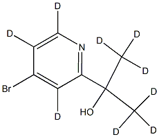 4-Bromo-2-(1-Hydroxy-1-methylethyl)pyridine-d9 Struktur