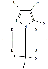 4-Bromo-1-(tert-butyl)pyrazole-d11 Struktur