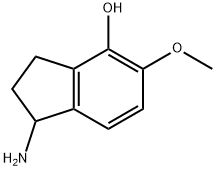 1-amino-5-methoxy-2,3-dihydro-1H-inden-4-ol Struktur