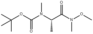 (S)-2-[Boc-(methyl)amino]-N-methyl-N-methoxy-propanamide Struktur