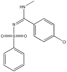 N-[(4-chlorophenyl)(methylamino)methylene]benzenesulfonamide Struktur