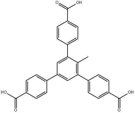 5'-(4-Carboxyphenyl)-2'-methyl[1,1':3',1''-terphenyl]-4,4''-dicarboxylicacid Struktur