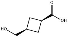 Cyclobutanecarboxylic acid, 3-(hydroxymethyl)-, cis- Struktur