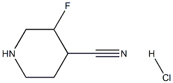 3-fluoropiperidine-4-carbonitrile hydrochloride Struktur