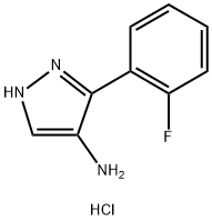 3-(2-fluorophenyl)-1H-pyrazol-4-amine dihydrochloride Struktur