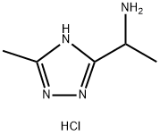 1-(5-methyl-4H-1,2,4-triazol-3-yl)ethan-1-amine hydrochloride Struktur