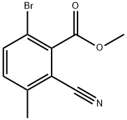 Methyl 6-bromo-2-cyano-3-methylbenzoate Struktur