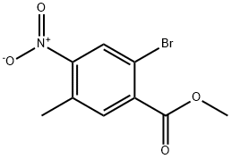 Benzoic acid, 2-bromo-5-methyl-4-nitro-, methyl ester Struktur