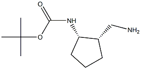 tert-butyl ((1S,2S)-2-(aminomethyl)cyclopentyl)carbamate Struktur