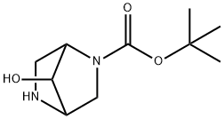 tert-butyl 7-hydroxy-2,5-diazabicyclo[2.2.1]heptane-2-carboxylate Struktur