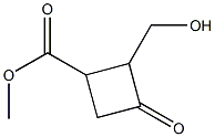 methyl 2-(hydroxymethyl)-3-oxocyclobutane-1-carboxylate Struktur