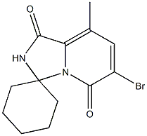 6'-Bromo-8'-methyl-1'H-spiro[cyclohexane-1,3'-imidazo[1,5-a]pyridine]-1',5'(2'H)-dione Struktur