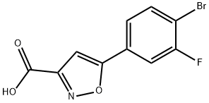 5-(4-bromo-3-fluorophenyl)isoxazole-3-carboxylic acid Struktur