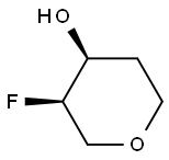 (3R,4S)-3-fluorooxan-4-ol Struktur