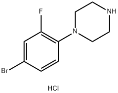 1-(4-bromo-2-fluorophenyl)piperazine hydrochloride Struktur