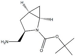 tert-butyl (1R,3R,5R)-3-(aminomethyl)-2-azabicyclo[3.1.0]hexane-2-carboxylate Struktur