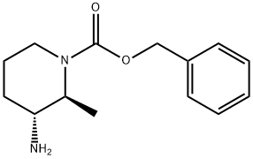 benzyl (2S,3R)-3-amino-2-methylpiperidine-1-carboxylate Struktur