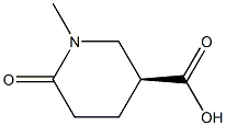 (S)-1-methyl-6-oxopiperidine-3-carboxylic acid Struktur