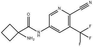 1-amino-N-[6-cyano-5-(trifluoromethyl)-3-pyridinyl]Cyclobutanecarboxamide Structure