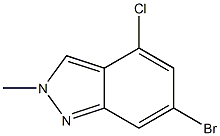 6-bromo-4-chloro-2-methyl-2H-indazole Struktur