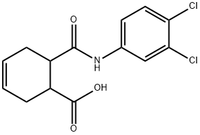 6-[(3,4-dichlorophenyl)carbamoyl]cyclohex-3-ene-1-carboxylic acid Struktur