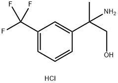 2-amino-2-[3-(trifluoromethyl)phenyl]propan-1-ol hydrochloride Struktur