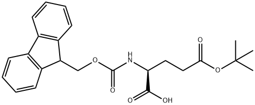 5-(tert-butoxy)-2-({[(9H-fluoren-9-yl)methoxy]carbonyl}amino)-5-oxopentanoic acid Struktur