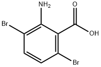 2-amino-3,6-dibromobenzoic acid Struktur