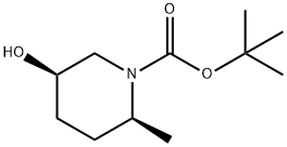 tert-butyl (2S,5R)-5-hydroxy-2-methylpiperidine-1-carboxylate Struktur