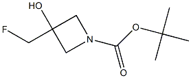 tert-butyl 3-(fluoromethyl)-3-hydroxyazetidine-1-carboxylate Struktur