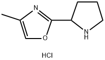 4-methyl-2-(pyrrolidin-2-yl)-1,3-oxazole dihydrochloride Struktur